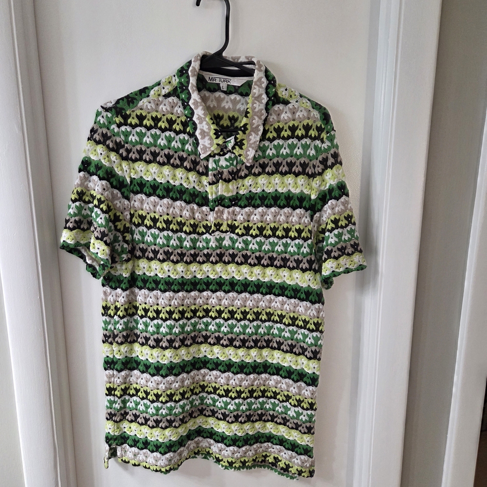 Stylish Multicolor Patterned Polo Shirt - image 1